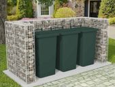 Gabion Triple Wheelie Bin Surround Steel