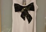 Brand new, Grey vest top with bow detail
