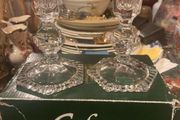 Galway crystal candle sticks new in box free postage