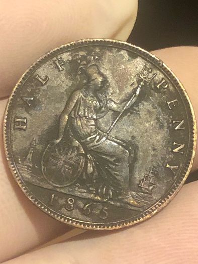 1865 Half Penny Victoria Nice grade Post included