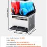 NEW  Commercial Frozen Drink Maker, 15Lx2 Double Tank Slushy Machine, 120 Cups Stainless Steel Margarita Smoothie Frozen Drink Machine, Slushie Maker for Home Party Restaurants Cafe Bars Image 3