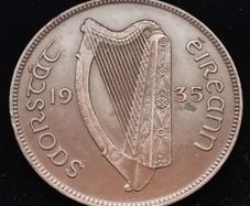 [#2642] - Ireland 1935 | Irish 1d | Irish One Penny | KM.3 | High Grade