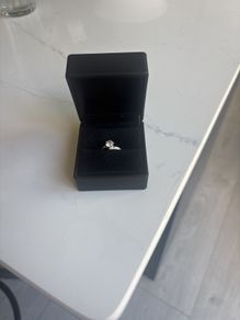 White gold beautiful ring Size N