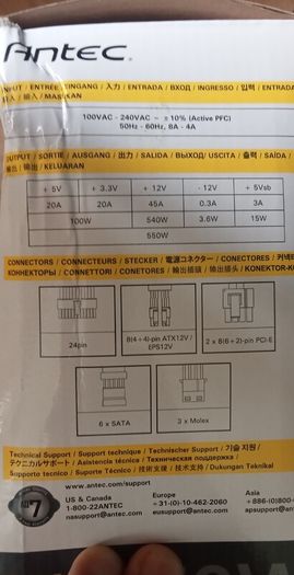 Musetex Tw8 Gaming Pc Case + Antec Ea550g Pro 550w Psu