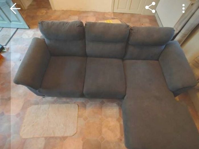 Urgent: Charcoal Grey Left-Hand Chaise Couch