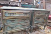 Vintage Upcycled Pair of Bedeside Lockers