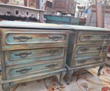 Vintage Upcycled Pair of Bedeside Lockers