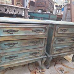 Vintage Upcycled Pair of Bedeside Lockers