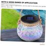 2pcs Glass Jar Hanging Lights Decorative Lanterns Mosaic Solar Lantern Solar Lights Image 4