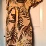 Asos Peach/Pink Jungle Print Empire Style Dress in Size 10 Image 5