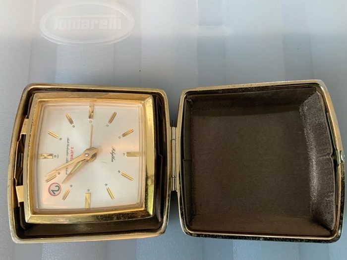 Clock, figures, Display Cabinet