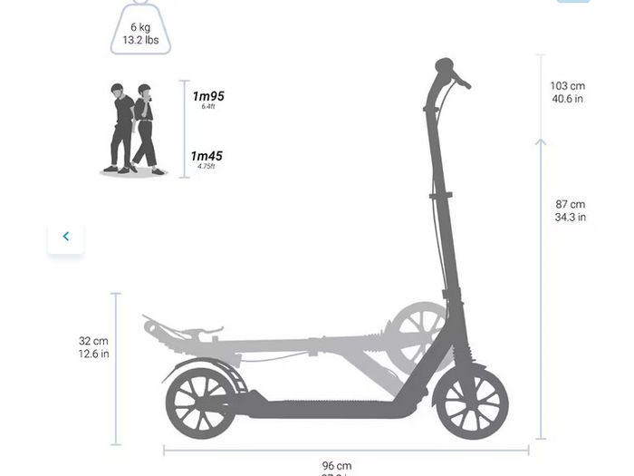 Decathlon  OXELO Adult Scooter T7XL - Light Green