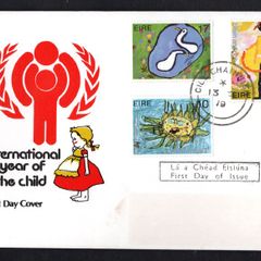 1979 Ireland International Year of the Child Commemorative Stamp Ian Whyte First Day Cover (FDC) with Cill Ceannaigh (Kilkenny) steele cancel