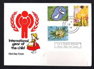 1979 Ireland International Year of the Child Commemorative Stamp Ian Whyte First Day Cover (FDC) with Cill Ceannaigh (Kilkenny) steele cancel