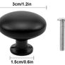 10PCS Matted Black Cabinet Knobs, Round Mushroom Drawer Knobs, 30MM Aluminum Alloy, Drawer Pull Handle, Cabinet Knobs, Door Pulls with Screws for Cupboard Wardrobe Furniture - Single Hole (FREE POSTAGE) Image 4