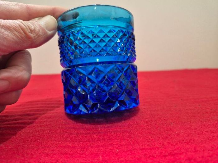 Vintage Anchor Hocking Blue Wexford Tumblers Set of 6