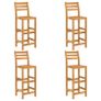 5 Piece Outdoor Bar Set Solid Acacia Wood Image 3
