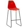 Bar Chairs 4 pcs Red Plastic Image 2