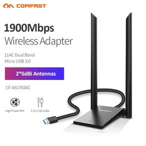 COMFAST AC1900 (1900Mbps) Dual Band (2.4G/5G) USB Adapter/Dongle+Hotspot - 2x6dbi External Adjustable Antennas (Brand New/Warranty)