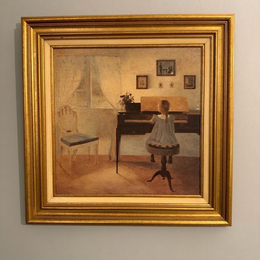 Painting - The Young Pianist - Large frame