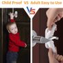 Door Level Lock (Upgraded), 2 Pack Child Safety Door Handle Lock with 3M Adhesive, Anti-Lockout Child Proof Locks for Bedroom, Bathroom, Kitchen Image 4