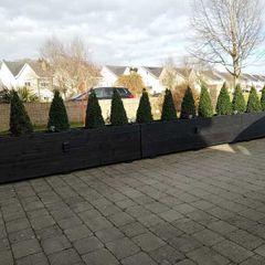 Outdoor Custom Wooden Planters as DIVIDERS