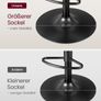 Bar Stool Set of 2 360 Swivel Black Image 4