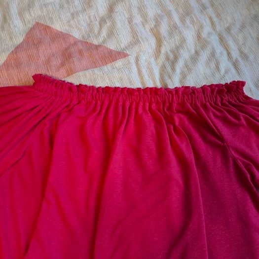 Pink Flare Open Shoulders Top, NEW LOOK, Size 10