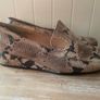 shoes women designer Anne Flavie snake skin effect genuine leather size 5 Image 2