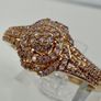 Gold 9K (375) Rose Gold SGL Certified Pink Diamond Cluster Ring. Image 7