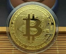 Gold Plated Bitcoin Souvenir Collectible Physical Metal Coin Crypto Coin Art