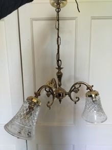 Vintage crystal ceiling light