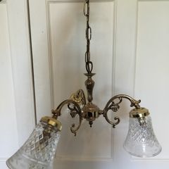 Vintage crystal ceiling light