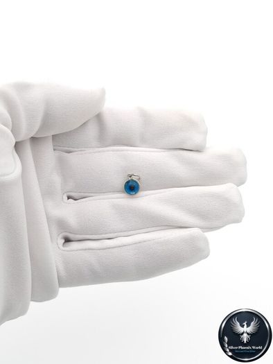 925 Vintage Sterling Silver Evil Eye Protection Charm