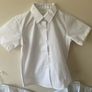 3 White school shirts (new/as new) age 5-6 Image 4