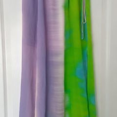 &other Stories silk tie dye multicoloured skirt size XS