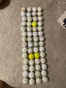 Golf balls - selected of 56 used mixed balls