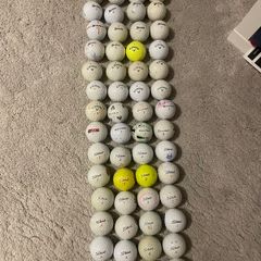 Golf balls - selected of 56 used mixed balls