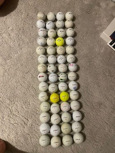 Golf balls - selected of 56 used mixed balls