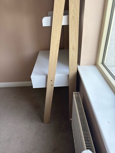 desk with shelves