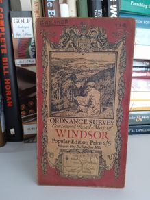 Ordnance Survey Contoured Road Map of Windsor. Sheet 114. Popular Edition. Scale: One Inch to to One Mile. Published 1928 (LP242)