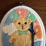 Vintage Teddy bear tapestry Oval wall hanging nursery cottagecore Image 6