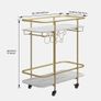Drinks Trolley on Wheels Gold Image 2