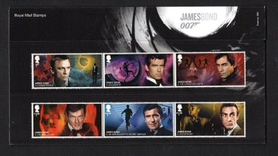 2020 Great Britain James Bond - Movies Commemorative Stamps and Miniature Sheet Presentation Pack