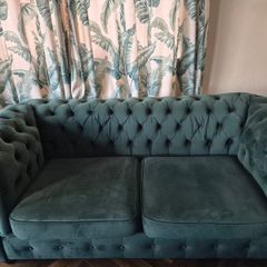 Chesterfield 2 seater and 2 single arm chairs