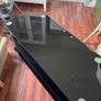 Black Glass & Chrome TV Stand Image 2