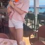 pink Balmain style tshirt Image 3