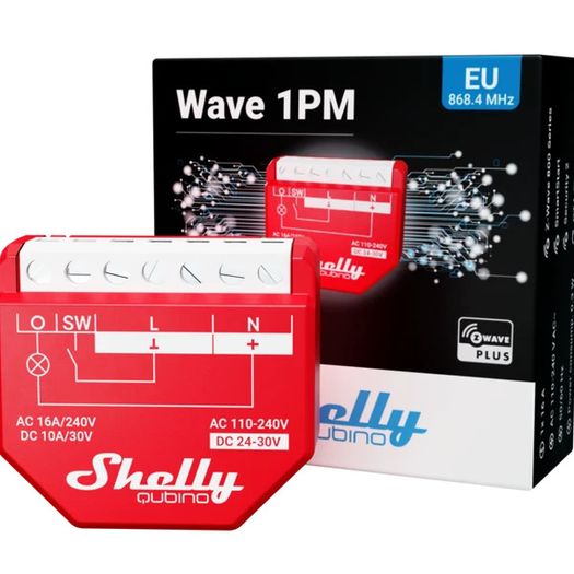 shelly wave 1pm z-wave relay with power meter original