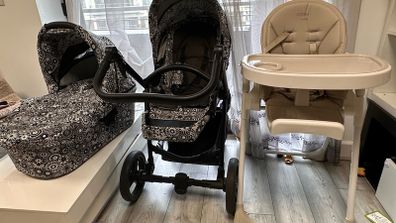 Pram/Stroller + Car Seat + High Chair