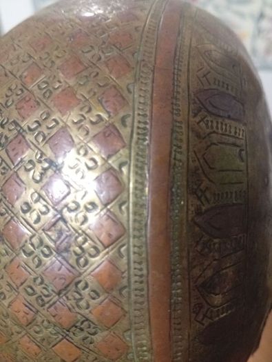 antique Indian brass lota  over